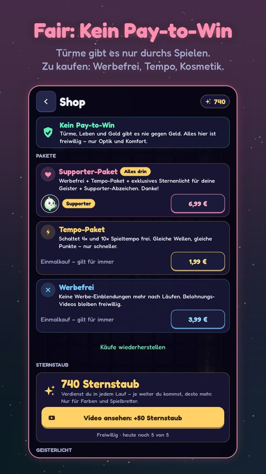 Fairer Shop: kein Pay-to-Win